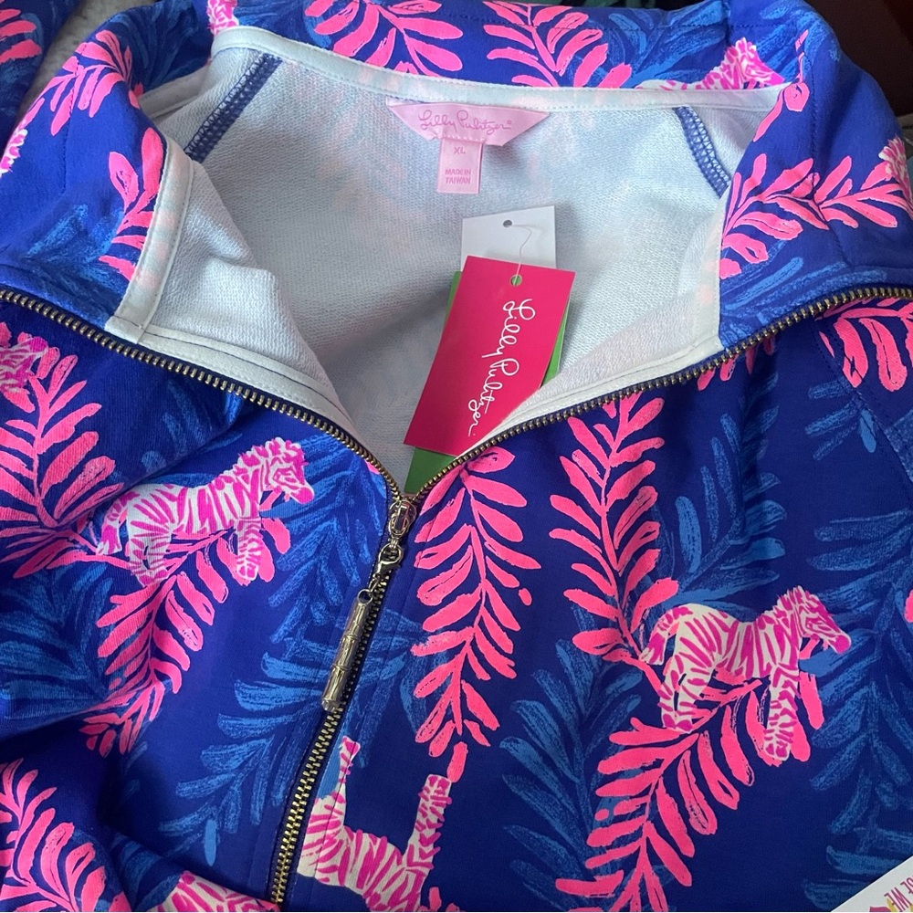 Lilly Pulitzer Skipper Popover Zebra Pullover UPF 50+ NWT $98 Retail - Picture 2 of 13